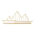 thumbnail image 2 of WHAMVOX Creative Iron and Timber Storage Stand for Home Use Golden Color Fits Various Scenes 13.8x6.3x47.2 Inches, 2 of 8