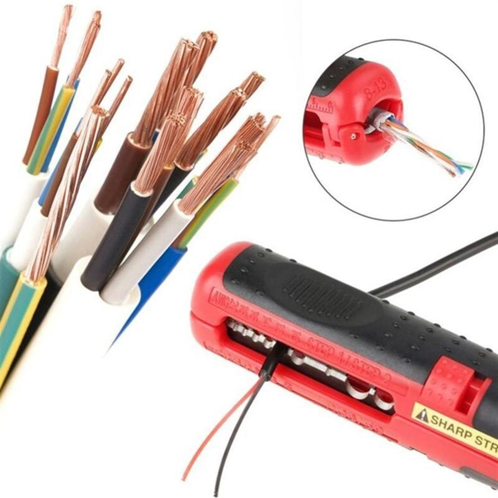 2pcs Multifunctional Cable Wire Stripper Plier Stripper Hardware Tool Line Pliers Handle Stripping Crimper Dismantling Tool