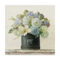 Trademark Fine Art 'Tulips in Hatbox Shiplap' Canvas Art by Danhui Nai