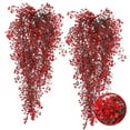 thumbnail image 2 of Hmlai Clearance Golden Bell Willow Red, Vine Hanging Artificial Plants Artificial Hanging Plant Faux Ferns Wall Plants Greenery Garland Room Decor Home Garden Wedding Party Indoor Outdoor Decorations, 2 of 2