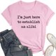 thumbnail image 4 of Camiseta con estampado sarcástico para mujer - Camiseta informal de manga corta con frases divertidas, 4 of 5
