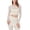 Beige, variant on Besolor Women's Sheer Mesh Crop Tops Long Sleeve Round Neck Slim Shirts Casual Solid Color Lightweight Blouses