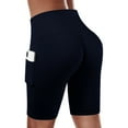 thumbnail image 5 of Loopsun Summer Shorts for Women, Women Basic Slip Bike Shorts Compression Workout Leggings Yoga Shorts Pants Navy XL, 5 of 5
