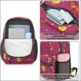 thumbnail image 4 of Football and Trophy Pink Pattern 17" School Backpacks for Teens,Waterproof Oxford Fabric,S-Shape Padded Straps for School,Travel,Hiking,Camping, 4 of 6