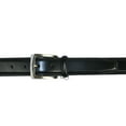 thumbnail image 3 of Men VALENTINI Stitched Leather Belt Classic Pin Buckle Business Dress V711 Black, 3 of 4