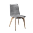 thumbnail image 2 of Afuera Living 19" Modern Wood Outdoor Patio Dining Chair in Gray (Set of 2), 2 of 8