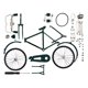thumbnail image 1 of Bicicleta modelo bicicleta juguete estantería desmontable Diecast miniatura para bicicleta de cumpleaños desmontable verde Zulema Bicicleta en miniatura, 1 of 7