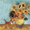 thumbnail image 3 of CafePress - Sunflowers & Kitten White T Shirt - Men's White Classic Cotton T-Shirts, 3 of 4