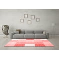 thumbnail image 3 of Ahgly Company Indoor Square Checkered Red Modern Area Rugs, 8' Square, 3 of 4