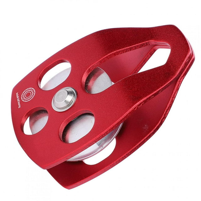Climbing Pulley, 30KN Large Rescue Pulley Stable Performance Single Pulley Bearing Sheave Sliding Side Plate for Rescue Outdoor Rock Climbing Aerial Working