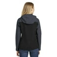thumbnail image 2 of Port Authority Ladies Hooded Core Soft Shell Jacket-S (Black/ Battleship Grey), 2 of 6