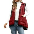 thumbnail image 2 of Womans Vest Womens Puffy Vest Zip Up Sleeveless Womens Vests Lightweight Women Winter Clothes Vest for Women, 2 of 7