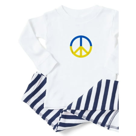 

CafePress - Peace For Ukraine Lover I Stand With Ukrai Pajamas - Toddler Long Sleeve Pajama set