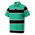 thumbnail image 6 of Trgacdwlo XL-8XL Striped Polo T Shirts for Men Big and Tall Short Sleeve Mens Athletic Shirts Breathable Mens Golf Shirt, 6 of 7