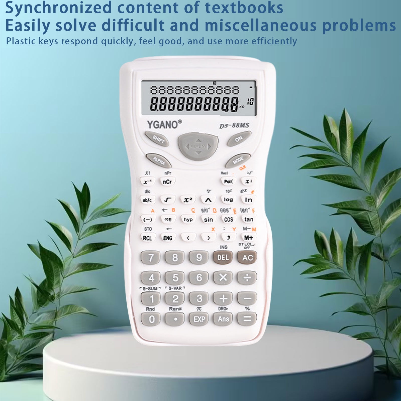 JilgTeok 1 Packs Colorful 12-Digit Scientific Calculator with Large LCD Display, Multifunctional Exam Tool for School & Office, Battery Powered, Portable & Sliding Cover Design
