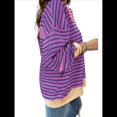 thumbnail image 2 of Sudadera Informal de Larga para Mujer, con Bloques de Color, Hombros Caídos, Cuello Redondo y Gran Tamaño. Púrpura L, 2 of 8