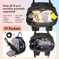 thumbnail image 3 of Dikaslon Mochila para pañales con cambiador portátil, estuche para chupete y correas para cochecito, bolsas grandes unisex para bebés para niños y niñas, mochila de viaje multiusos para mamás y papás,, 3 of 5