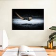 thumbnail image 3 of Elephant Stock Winter Hockey Wall Art - Horizontal Canvas Wall Art - Living Room Wall Decor - Sports Canvas - Black And Gray Decor - 12" x 8", 3 of 8