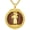 C, variant on Jesus Pendant Necklace for Men Women, Christ the Redeemer Open Arms Medal, 14K Gold Plated Walnut Wood Inlay Religious Jewelry Gift