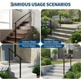 thumbnail image 5 of 6 Step Stair Handrail Kit   Aluminum and Iron Construction for Porch Steps, Easy Tool-Free Assembly, ADA Compliant Safety Rail with Non-Slip Grip, All Mounting Hardware and Protective Gloves (2-Pack), 5 of 6
