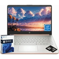 HP 14-inch Essential Portable Laptop - with 1-Year AI-Powered Office 365 | 1TB Cloud Storage | Intel Quad-Core | Win 11 Pro with 256G External SD Storage (16G RAM | 128G eMMC)