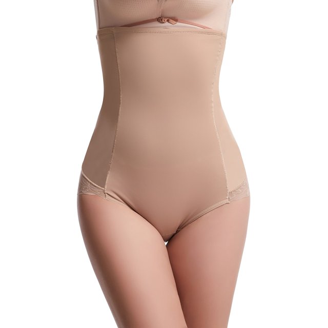 PEASKJP Shapewear Tummy Control Firm Control Shapewear Seamless Sculpting Thong Body Shaper, Beige M