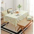 thumbnail image 6 of Fennco Styles Spring Garden Floral Print Tablecloth 55" W x 55" L - Yellow Flowers Wrinkle-Free Washable Table Cover for Everyday Use, Banquets, Holidays, Indoor Outdoor Events and Special Occasions, 6 of 8