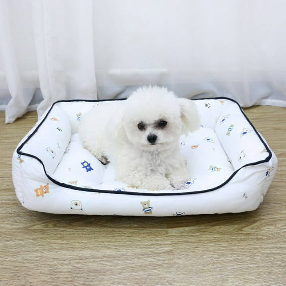 Cat Dog Sofa Bed, Puppy Cuddler Bed for Puppy Dog & Cat, Super Soft Plush Pet Crate Bed for Indoor Cats Dogs, Washable Rectangular Pet Sleeping Bed, Anti-Slip Bottom