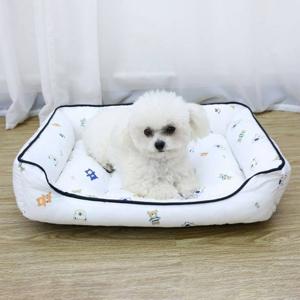 Cama para mascotas para todas las estaciones y adecuada para perros y gatos pequeños y medianos y para gatitos Cama de algodón para mascotas