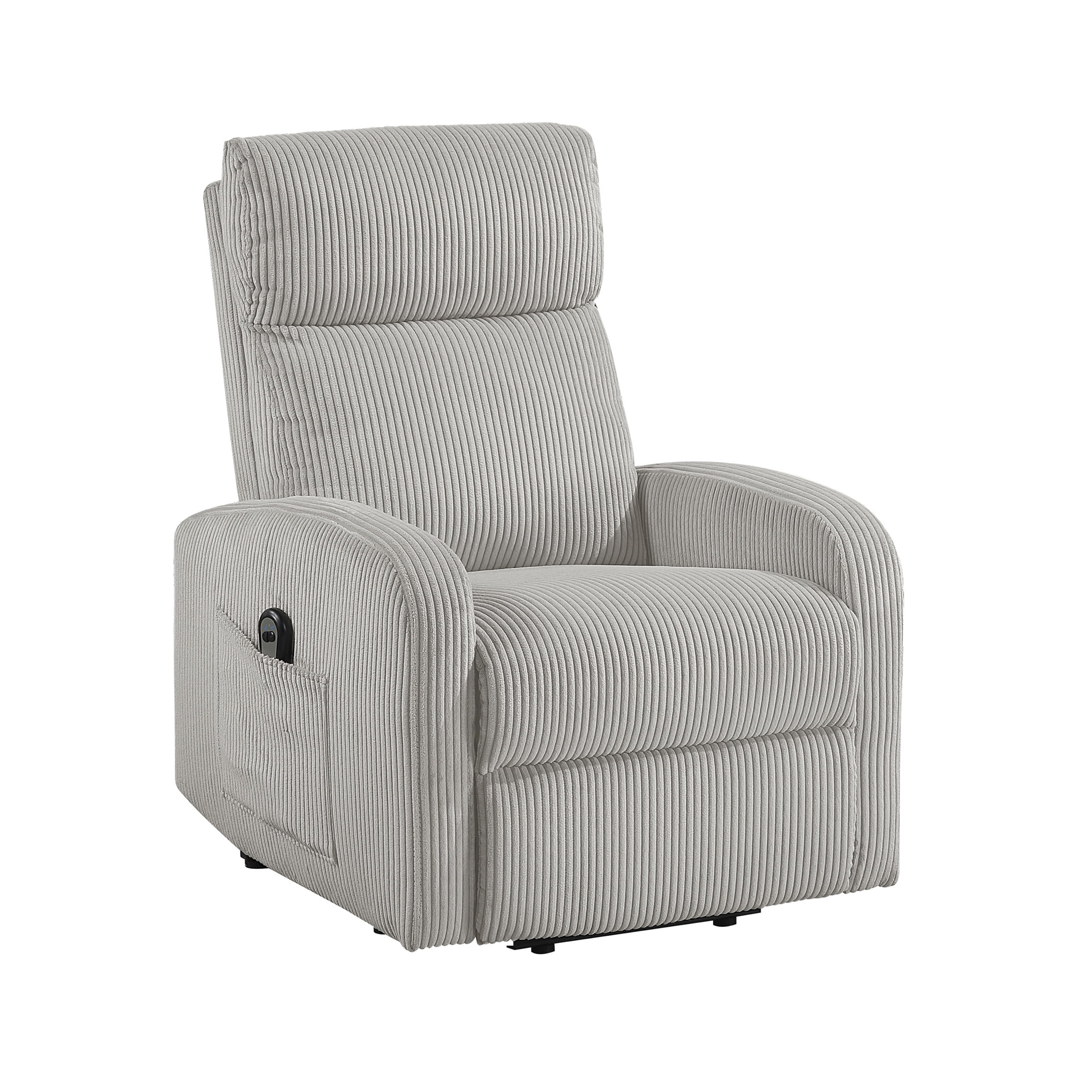 OakvillePark Niven Corduroy Power Lift Chair, Light Gray