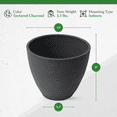 thumbnail image 3 of Algreen Valencia 10 Inch x 8.3 Inch Flower Garden Plant Pot Planter, Charcoal, 3 of 9