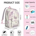 thumbnail image 4 of Butterflies and Floral Artistic Pattern Casual Daypack – Lightweight Travel Backpack with Comfortable Carrying and Anti-theft Features for Female Professionals, Travelers, and Students, 4 of 4