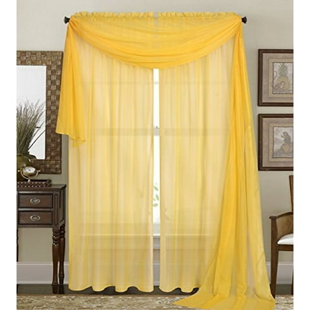 Qutain Linen Solid Viole Sheer Curtain Window Panel Drapes 55