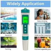 Tcwhniev Digital PH Meter 7 In 1 PH/ORP/EC/TEMP/SALT/S/G/TDS/Water Quality Tester High Precision Water Tester Pen for Household Drinking Water Swimming Pool Aquarium Hydroponics Plants
