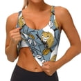 thumbnail image 4 of Vsdgher Squirrel And Leaves Print Women Sleeveless Athletic Tank Top Built-in Bra Camisole Sports Vest for Yoga Running Fitness Exercise with Removable Pads, 4 of 8