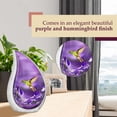 thumbnail image 4 of Urna Trupoint Memorials con forma de colibrí morado en forma de lágrima grande, 4 of 9