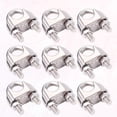 thumbnail image 2 of MasteelfCA 10PCS Stainless Steel Cable Clip U-shaped Clip Wire Rope Tie Chuck Saddle Tie Wire Rope (Silver), 2 of 7