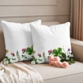 thumbnail image 2 of St. Patrick's Day Outdoor Waterproof Pillow Covers, Shamrocks Floral Botanical Colorful Decorative Square Throw Pillowcase Sofa Cushion Sham for Patio/Couch/Chair, 18"x18" 2 Pack, 2 of 8
