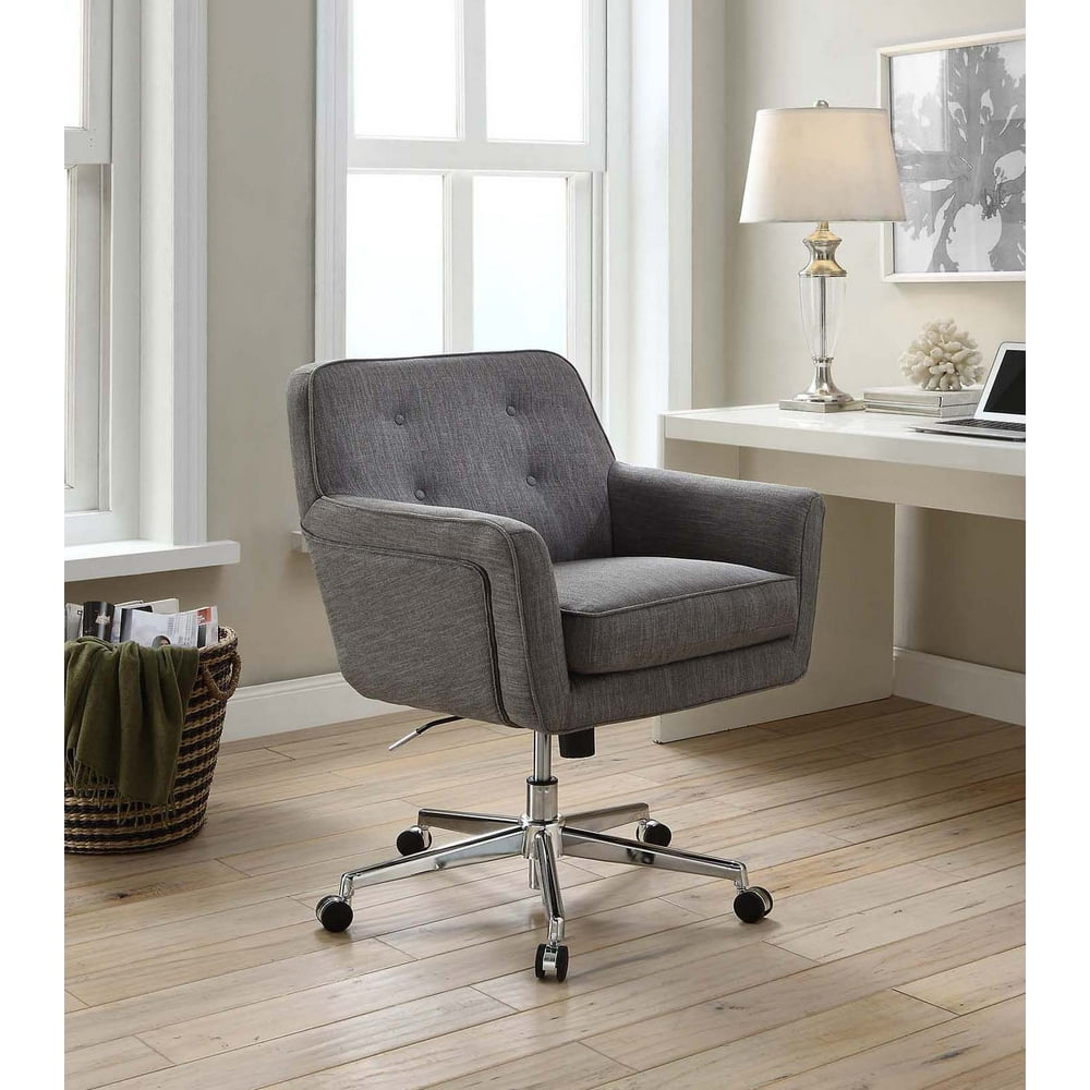 Serta Style Ashland Home Office Chair, Gray Twill Fabric