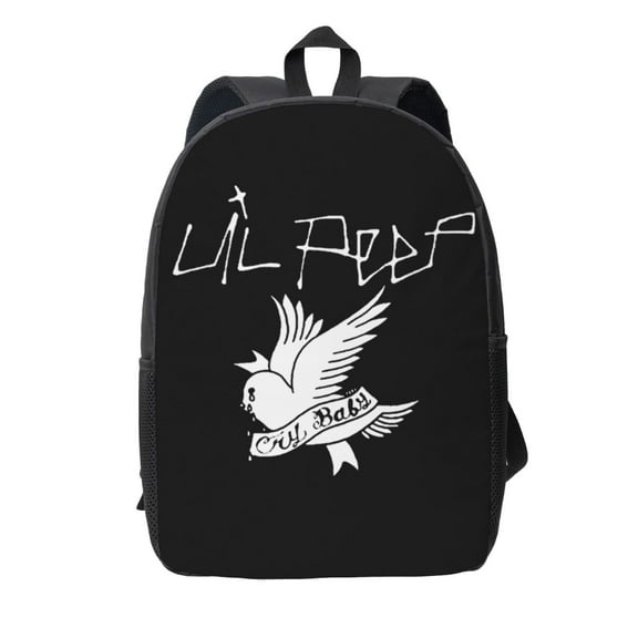 Lil Peep Cry Baby Backpack Simple Lightweight Backpack Fashion Travel Backpack Laptop Backpack 17 Inch