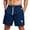 Blue, variant on Satingcolo Men's Swim Trunks String Mid Waist Board Shorts Mesh Lining Daily Wear Shorts Quick Dry Bathing Suit With Two Pockets Light Gray L