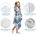 thumbnail image 7 of Blue Chevron Geometric Boho Pattern Hooded Bath Towel，50"x30" for Ages 3 To 12 Kids, Quick Dry Lightweight Soft Microfiber Hood Beach Towel Cover Up for Kids, 7 of 7
