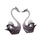 thumbnail image 5 of 2 estatuas de pareja de cisnes para decoración de mesa, centro de mesa moderno, colección de regalo de resina Gris, 5 of 9
