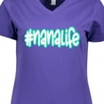 thumbnail image 4 of Inktastic Aqua Nana Life Women's V-Neck T-Shirt, 4 of 5