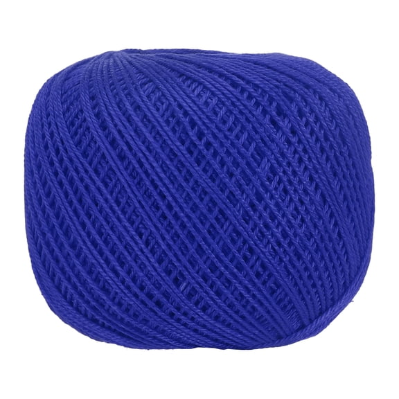 164 Yards Size 3 Deep Blue Cotton Crochet Thread Lace Weight Yarn Tatting Thread for Crocheting Knitting Embroidery Sewing