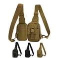 thumbnail image 2 of PULLIMORE Men's Waterproof Chest Bag - Adjustable Strap, 3 Storage Pockets for Hiking & Travel (Brown), 2 of 6