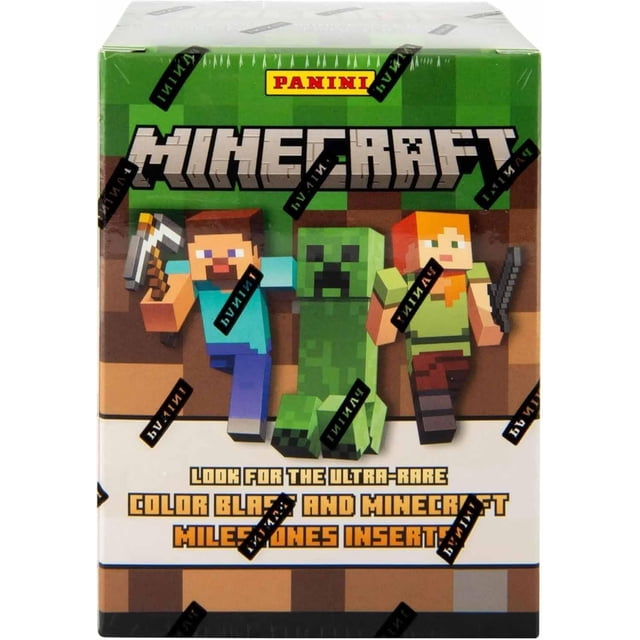 Panini Minecraft Blaster Box – Official Trading Cards, 36 Cards per Box, Foil Parallels, Rare Inserts, Retail Exclusive