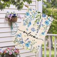thumbnail image 2 of Summer Welcome House Flag 28 x 40 Inch Funny Blue Floral Spring Garden Yard Flag Burlap Double Sided Seasonal Farmhouse Wedding Outdoor Decoration, 2 of 6