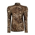 thumbnail image 4 of Sonja By Sonja Morgan Women's Tiffany Leopard Turtleneck, 4 of 5