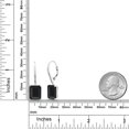thumbnail image 3 of Gem Stone King 925 Sterling Silver Black Onyx and White Diamond Dangle Earrings for Women (11.64 Cttw, Gemstone Birthstone, Emerald Cut 12X10MM), 3 of 4
